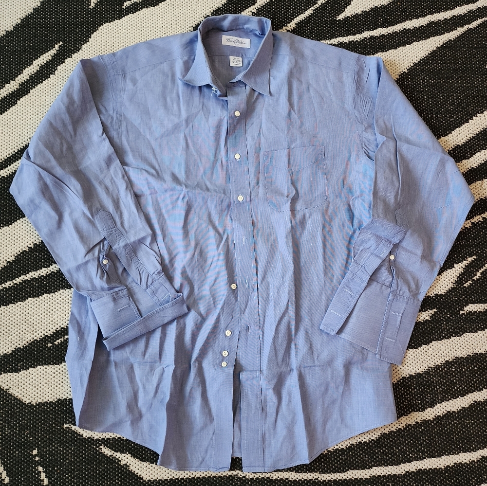 Brooks brothers button up dress shirt 17 3/4
